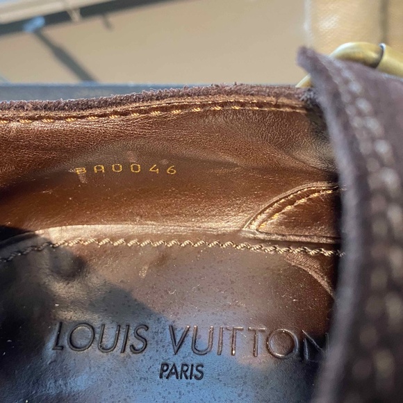 MEN' LOUIS VUITTON BROWN SUEDE LEATHER Cowboy SHOES ANKL BOOTS western 6 loafers - Picture 4 of 9